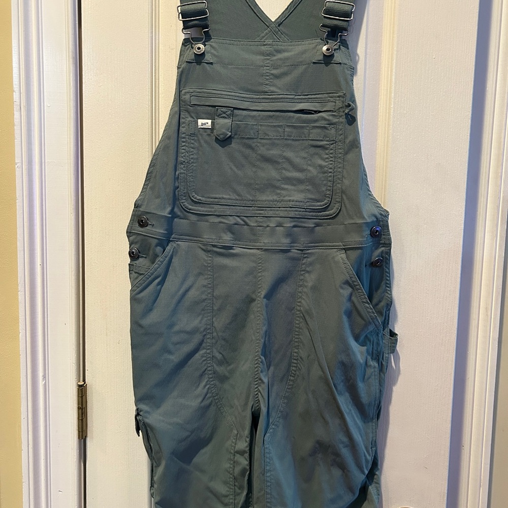 Duluth Sage Green Overalls with lots of Pockets